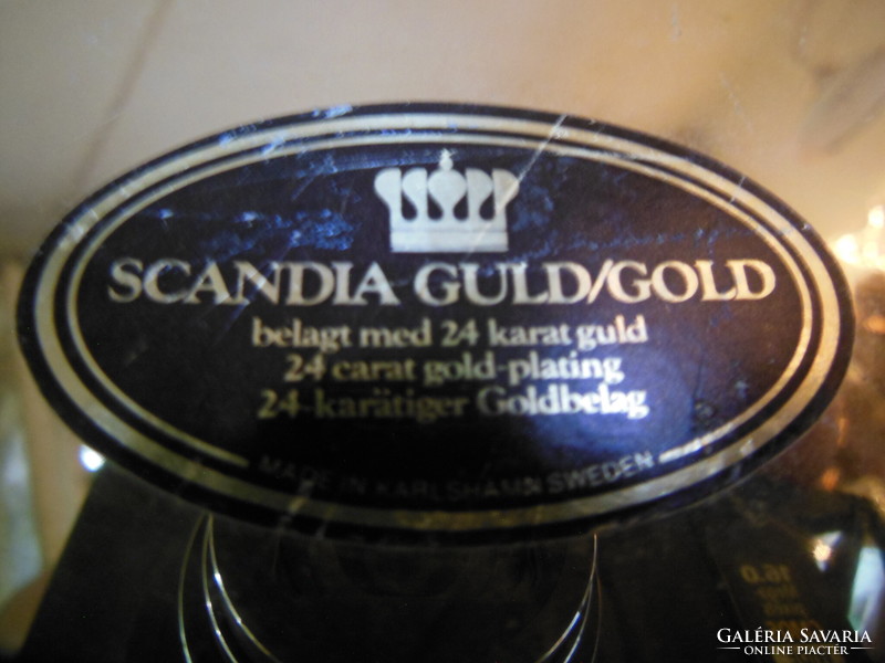 Tray - marked - scandia gold - with 24 carats - gold-plated - 31 x 4 cm - flawless