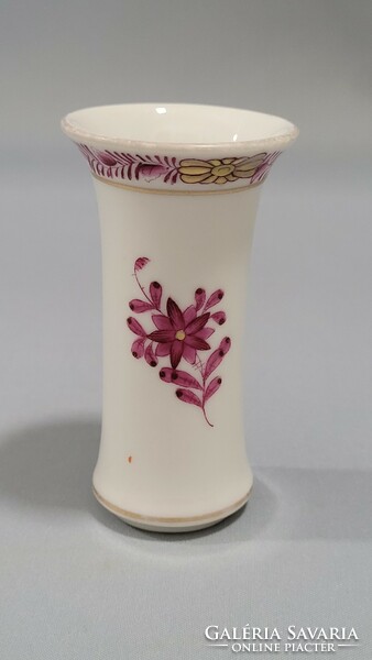 Herend's small vase with purple mother-of-pearl pattern