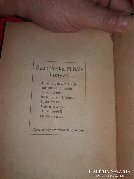 1918.Antik Szabolcska Mihály: Válogatott versek könyv limitált gyönyörű állapot Singer & Wolfner