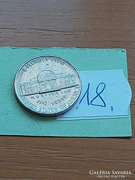Usa 5 cents 1993 / d thomas jefferson, copper-nickel 18
