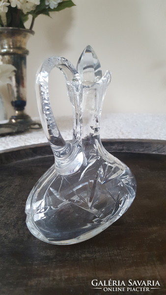 Beautiful crystal oil and vinegar pourer