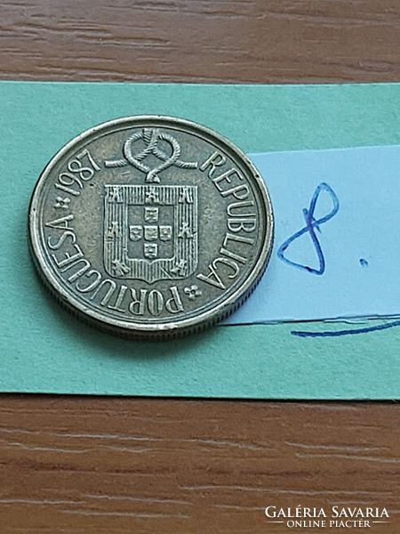 Portugal 5 escudos 1987 lace 8