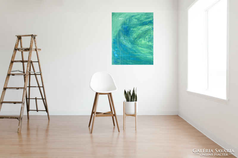 Flows 75x60cm unique abstract canvas picture