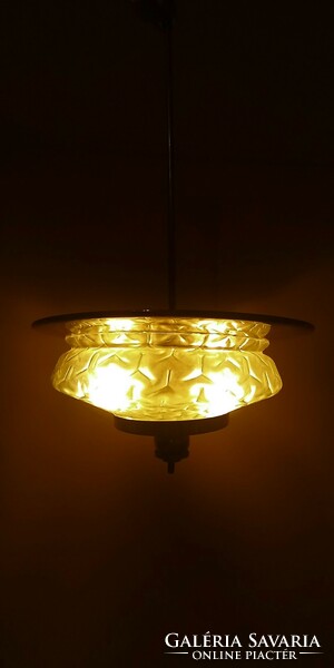 Bauhaus chrome ceiling lamp with negotiable Murano shade