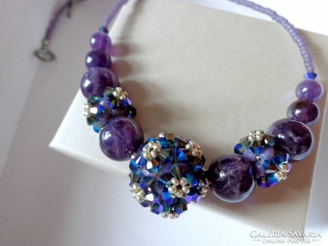 Amethyst and pearl necklace