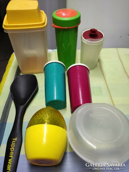 Tupperware used kitchen set and more.