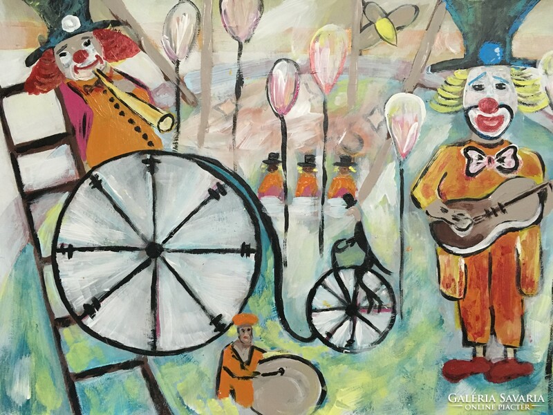 Cirkusz CIRCUS absztrakt festmény