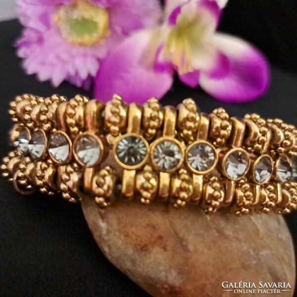 Gold-plated zircon bracelet 2 cm