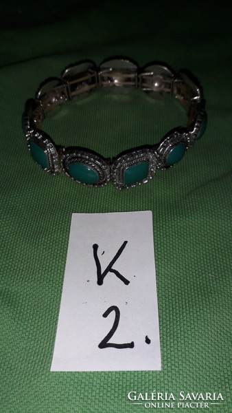 Very nice turquoise blue stone Indian style bracelet according to the pictures k 2.