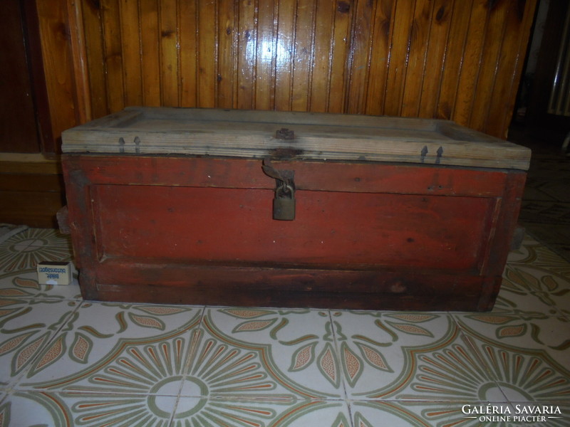 Old military chest, travel chest