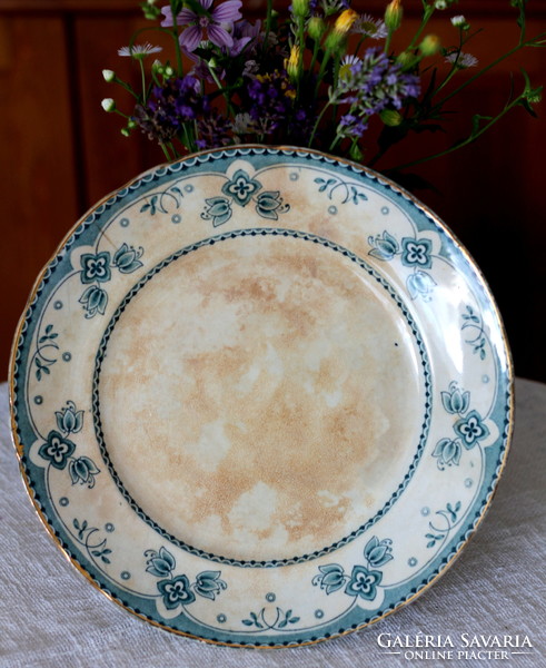 Rarity! Antique English faience, ford & sons, burslem beautiful flat plate with belmont decor