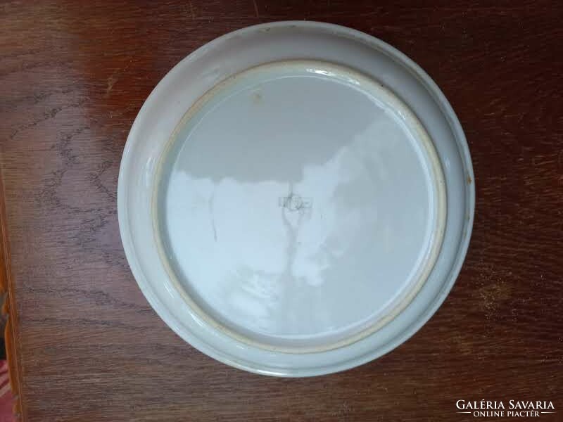 Zsolnay white rim cake plate