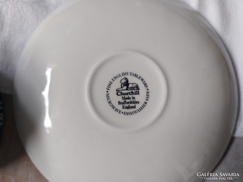 Csodálatos Staffordshire - Churcill angol porcelán teáskészlet, hat személyre