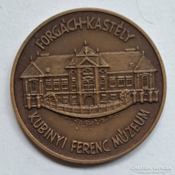 1980. "Forgách-kastély - Kubinyi Ferenc Múzeum - II. Rákóczi Ferenc" bronz emlékérem (82) (32mm)