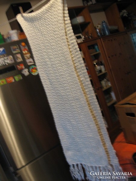 White handwork, knitted stole, scarf, shawl