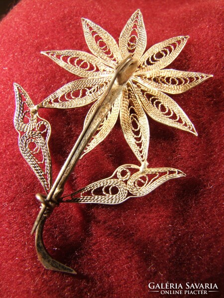 Silver filigree pin (090405)