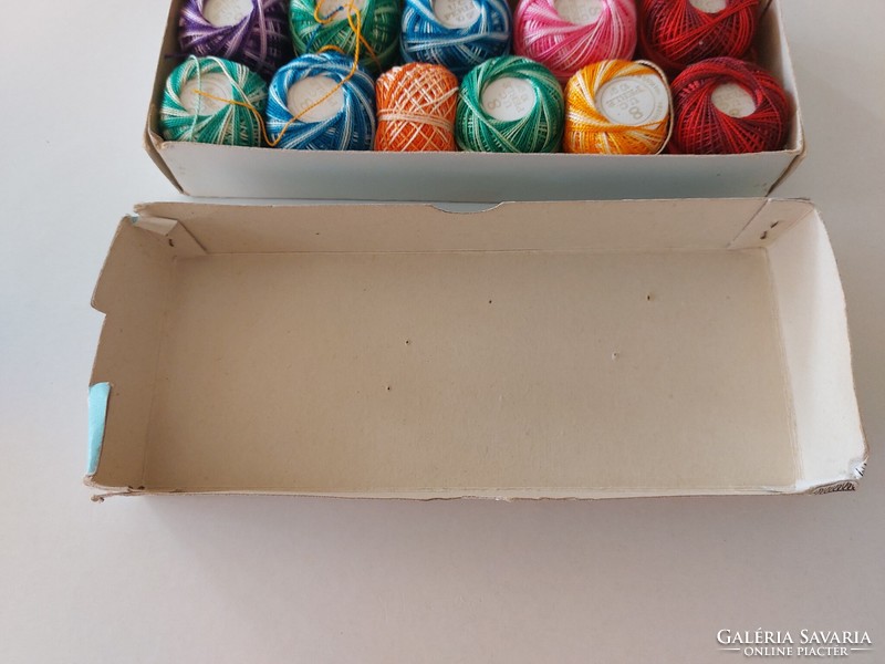 Old pearl embroidery thread in a box