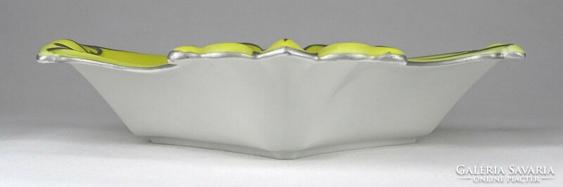 1N586 old jlmenau lemon yellow porcelain center serving bowl 1912