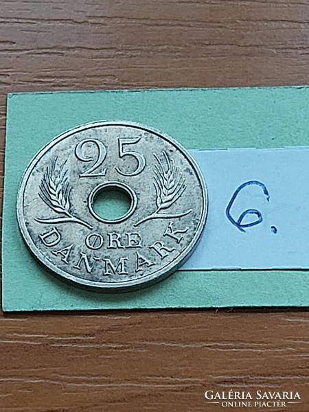 Denmark 25 öre 1967 copper-nickel, ix. King Frederick 6
