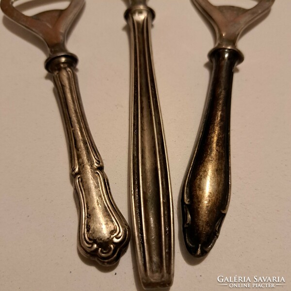 Beer openers with silver handles
