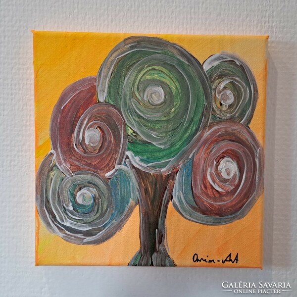 Tree of abundance 20 x 20 cm painting