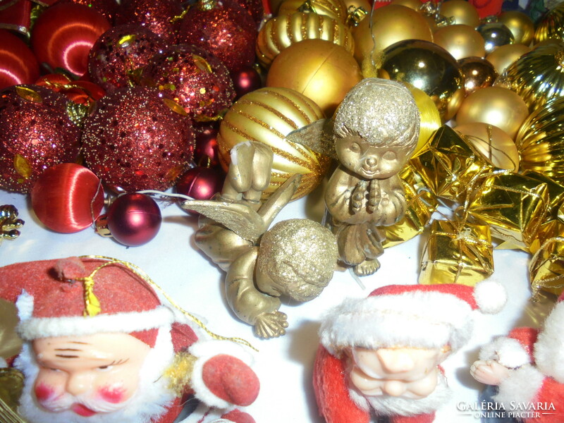 Vintage karácsonyfadíszek, dekorációk hagyatékból - együtt