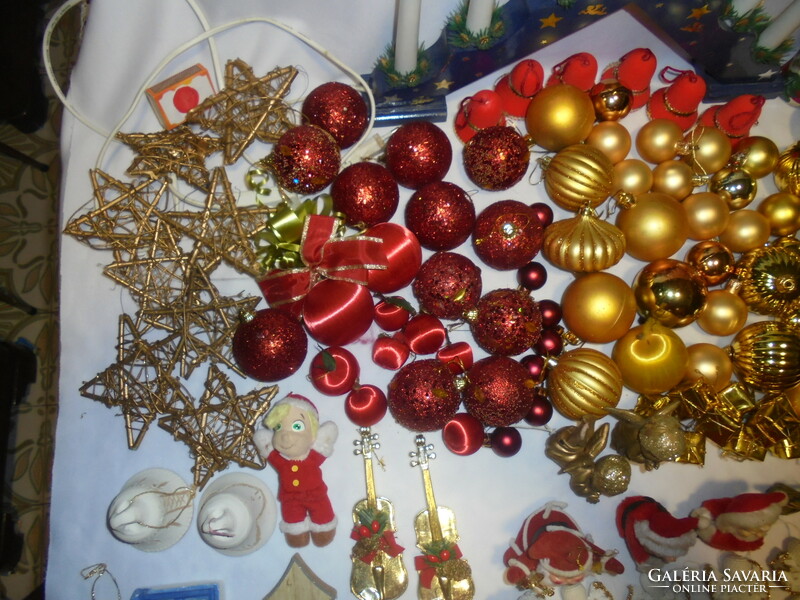 Vintage karácsonyfadíszek, dekorációk hagyatékból - együtt