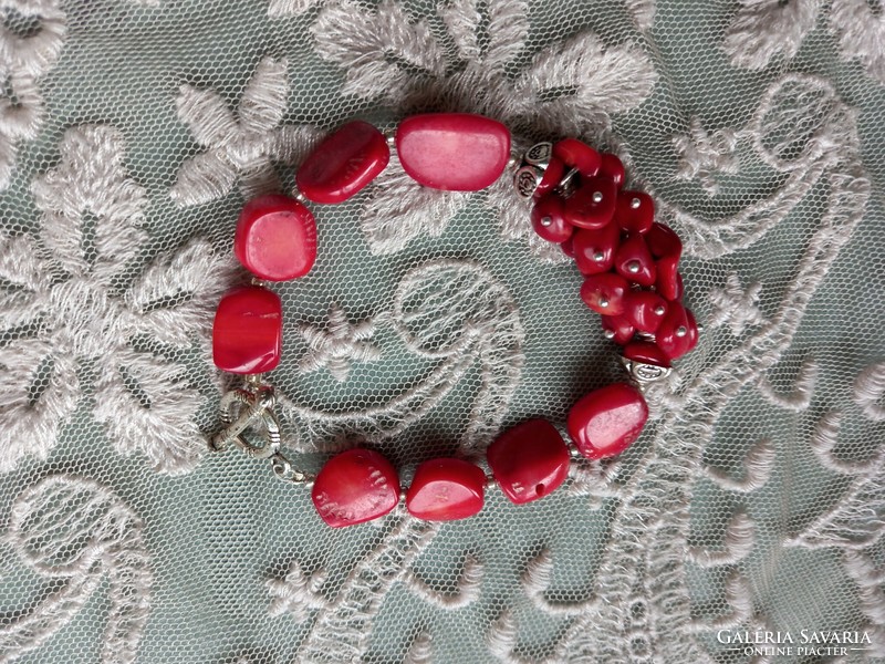 Coral mineral bracelet