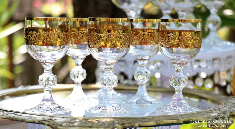 Czech Bohemian crystal glasses