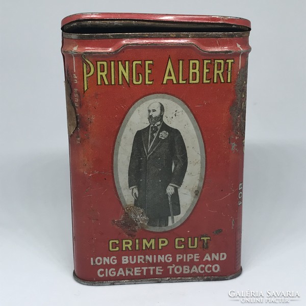 Metal tobacco box: Prince Albert, U.S.A. 1907