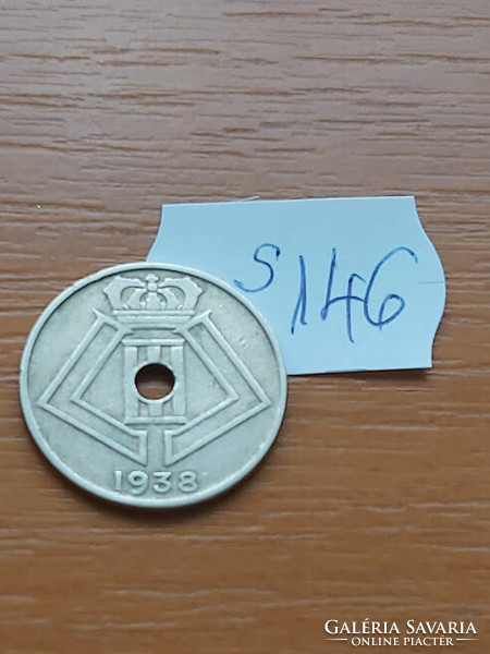 Belgium belgique - belgie 10 centimes 1938 nickel-brass, iii. King Leopold s146