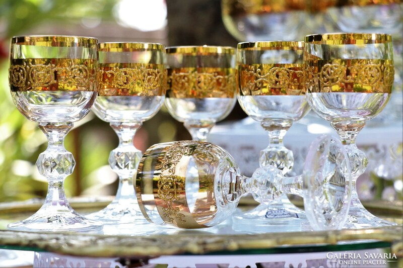 Czech Bohemian crystal glasses