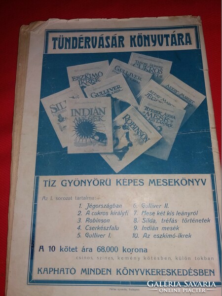 Antik 1926.V. 15. VIII. évfolyam "KÉPES KRÓNIKA " művészeti hetilap újság magazin képek szerinti