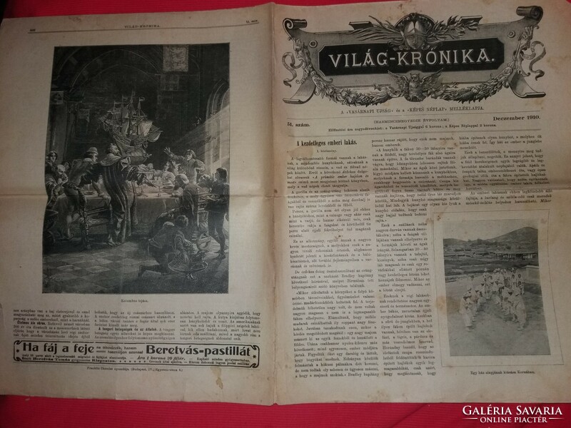 Antique 1910 .December 51. Number world chronicle newspaper magazine nice condition according to pictures