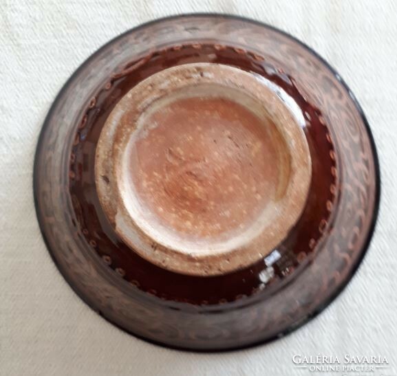 Brown majolica bowl