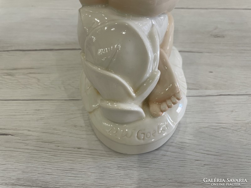 Ens Goebel fürdő női lány akt figura szobor porcelán szecessziós német