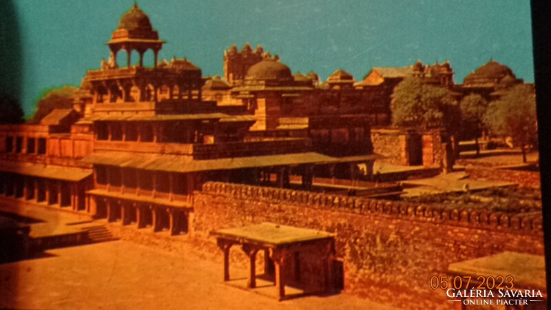Agra and fatephur sikri, 20 perforated postcards from India