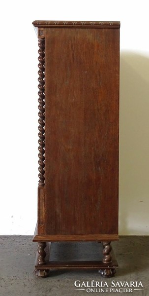 1K716 Koloniál kétajtós ólomüveges bárszekrény 148 cm