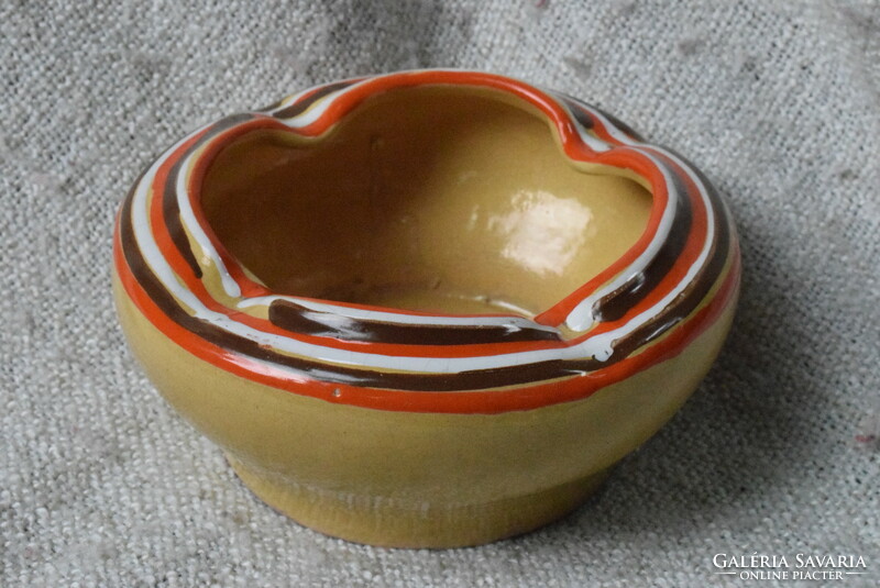 Art and craft retro ceramic ashtray, ashtray, ashtray 15.5 x 7 cm