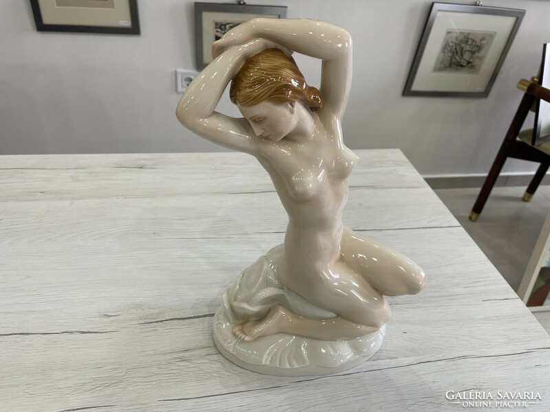 Ens Goebel fürdő női lány akt figura szobor porcelán szecessziós német