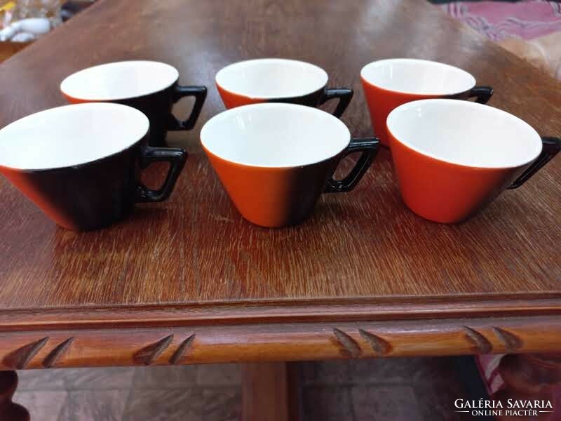 Granite coffee cup orange black 3 pcs