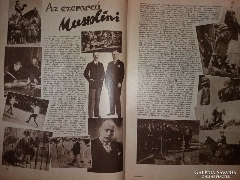 Antik 1930.01. 19. 52. évfolyam" PESTI HÍRLAP VASÁRNAPJA "újság magazin szép állapot