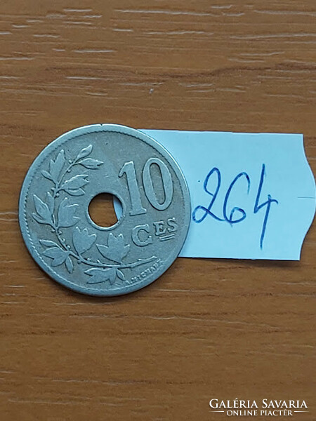 Belgium belgie 10 cemtimes 1904 copper-nickel, ii. King Leopold 264
