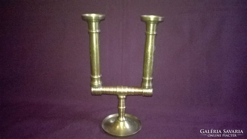 Table copper candle holder 04.