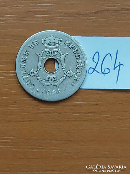 Belgium belgie 10 cemtimes 1904 copper-nickel, ii. King Leopold 264