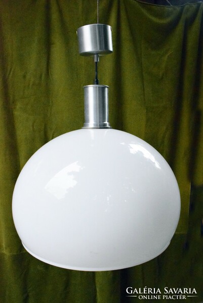 Old spherical chandelier, lamp, 70s and 80s with Ikea socket 47 x 32 cm + hanger