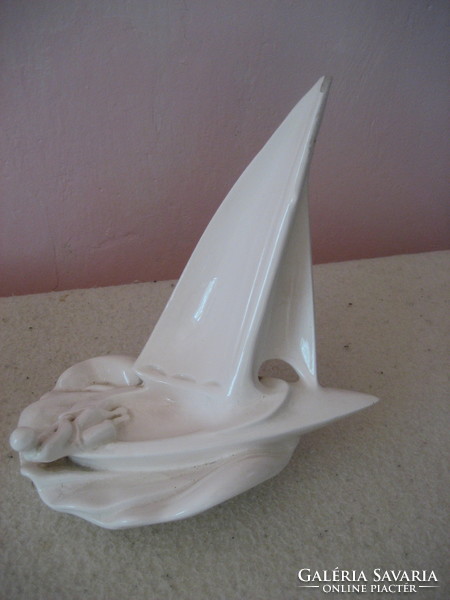 Porcelain sailboat