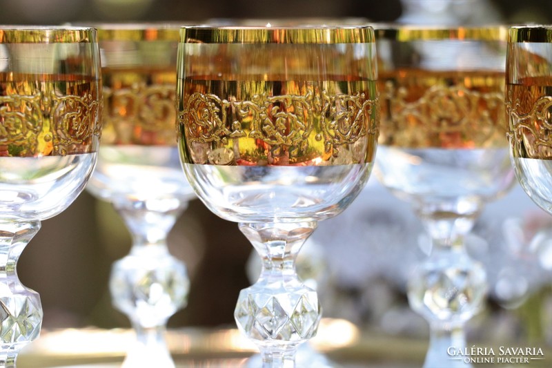 Czech Bohemian crystal glasses