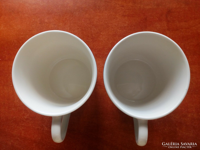 Porcelain kitten / cat tea cup, mug / large size 2 pcs