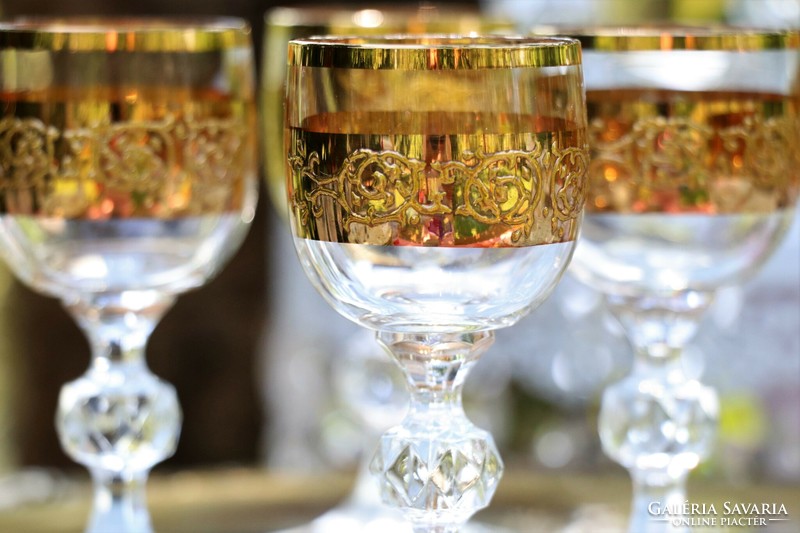 Czech Bohemian crystal glasses